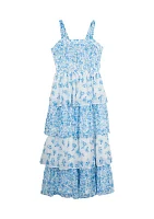 Girls 7-16 Sleeveless Printed Maxi Dress