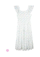 Girls 7-16 Flutter Sleeve Printed Maxi Dress