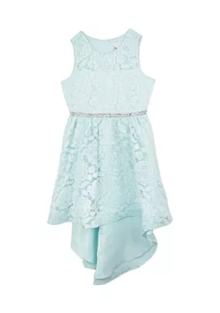 Girls 7-16 Lace High Low Dress