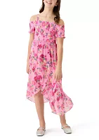 Girls 7-16 Off the Shoulder Floral Dress