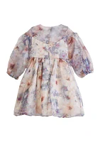 Girls 4-6x Printed Organza Dress