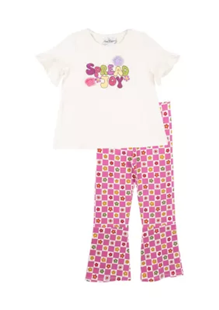 Girls 4-6x Graphic T-Shirt and Printed Leggings Set