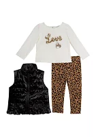 Girls 4-6x 3 Piece Vest Set