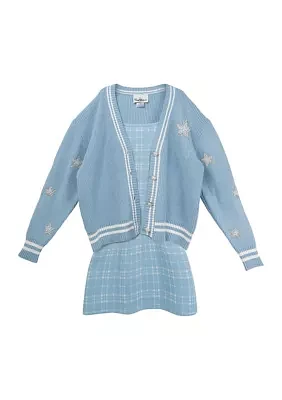 Girls 4-6x Cardigan Dress Set