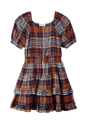 Girls 7-16 Woven Plaid Dress