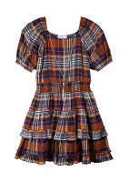 Girls 7-16 Woven Plaid Dress