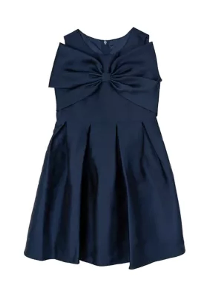 Girls 4-6x Mikado Bodice Bow Dress