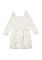 Girls 4-6x Foil Printed Dress