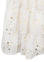 Girls 4-6x Foil Printed Dress