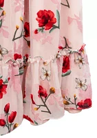 Girls 7-16 Floral Printed Smocked Maxi Dress