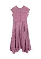 Girls 7-16 Mesh Maxi Dress with High Low Hem