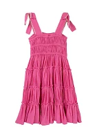 Girls 7-16 Sleeveless Solid Scuba Dress