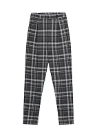 Girls 7-16 Plaid Printed Pants