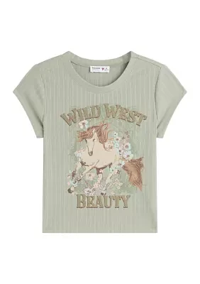 Girls 7-16 Wild West Horse Graphic T-Shirt