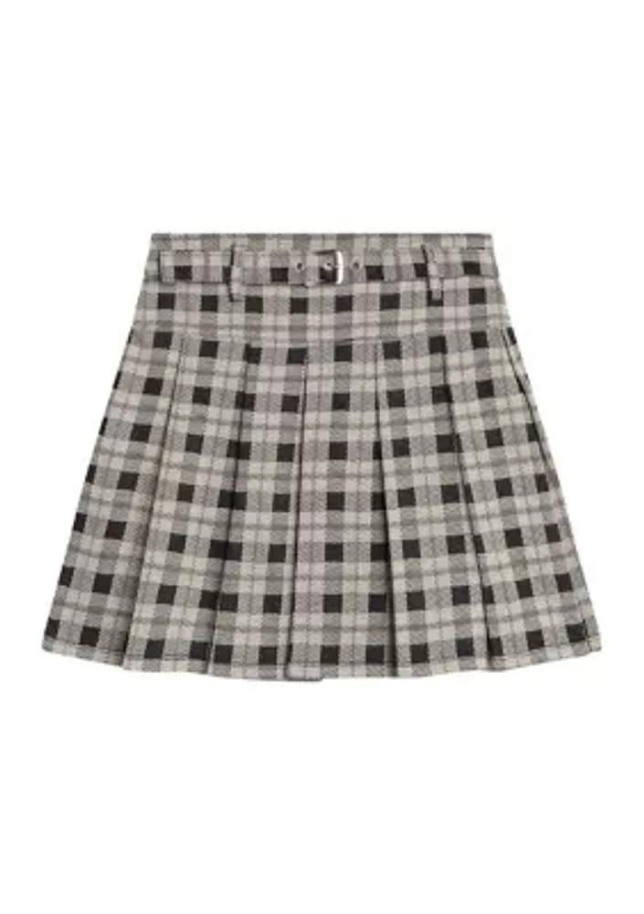 Girls 7-16 Plaid Printed Skirt