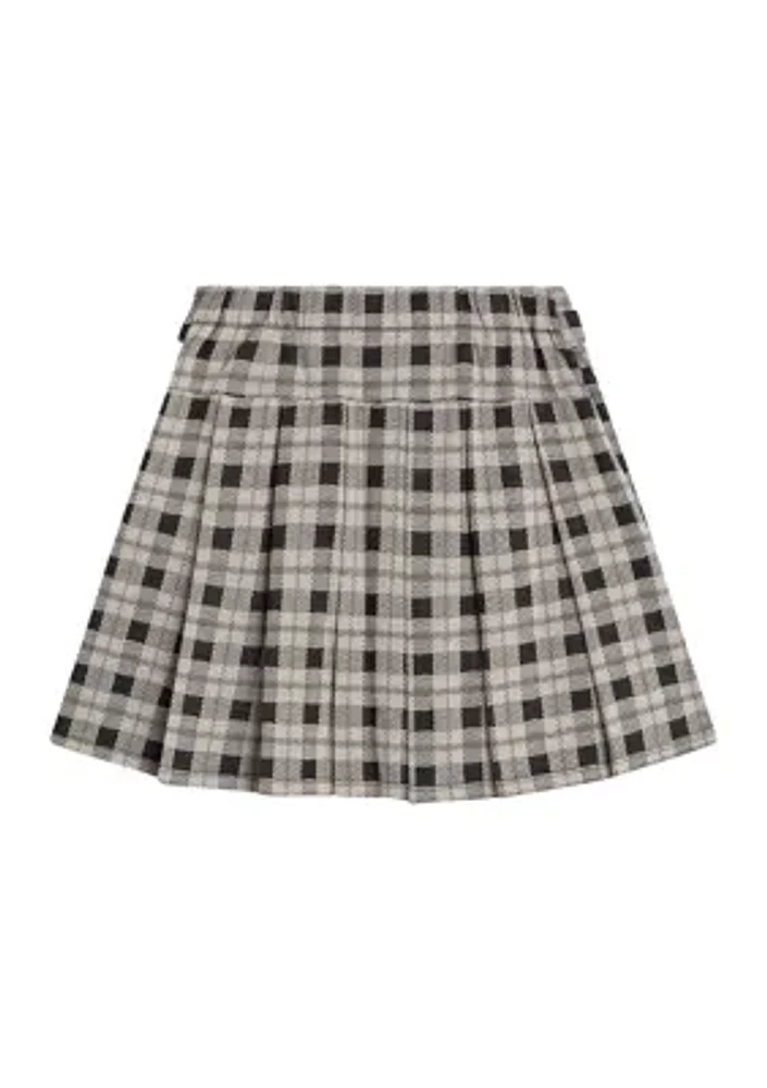 Girls 7-16 Plaid Printed Skirt