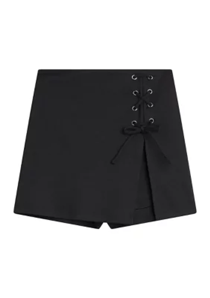 Girls 7-16 Lace Up Skort