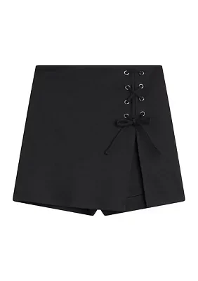 Girls 7-16 Lace Up Skort