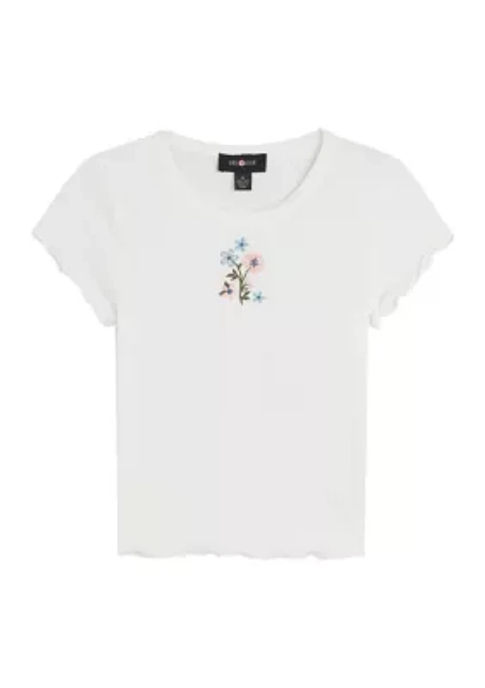 Boys 8-20 Embroidered Flowers Baby T-Shirt