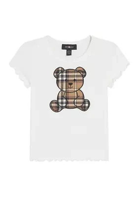 Girls 7-16 Teddy Bear Appliqué T-Shirt