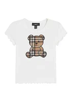 Girls 7-16 Teddy Bear Appliqué T-Shirt