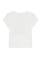 Girls 7-16 Teddy Bear Appliqué T-Shirt