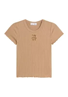 Girls 7-16 Teddy Bear Cutout T-Shirt