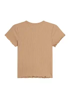 Girls 7-16 Teddy Bear Cutout T-Shirt