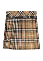 Girls 7-16 Plaid Printed Belted Skirt