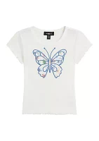 Girls 7-16 Butterfly Appliqué T-Shirt