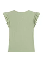 Girls 7-16 Flutter Sleeve T-Shirt