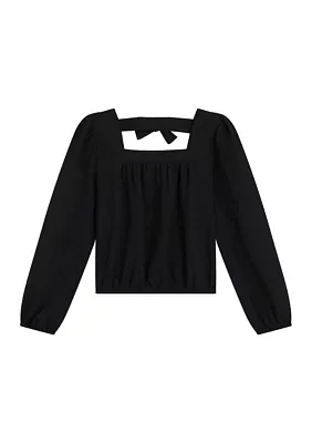 Girls 7-16 Bow Back Blouse