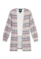 Girls 7-16 Striped Duster Cardigan Set