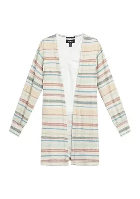 Girls 7-16 Striped Duster Cardigan Set