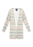 Girls 7-16 Striped Duster Cardigan Set