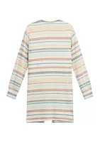 Girls 7-16 Striped Duster Cardigan Set