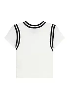 Girls 7-16 Cable Knit Sweater Vest and T-Shirt Set