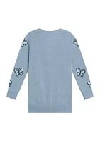 Girls 7-16 Butterflies Printed Cardigan