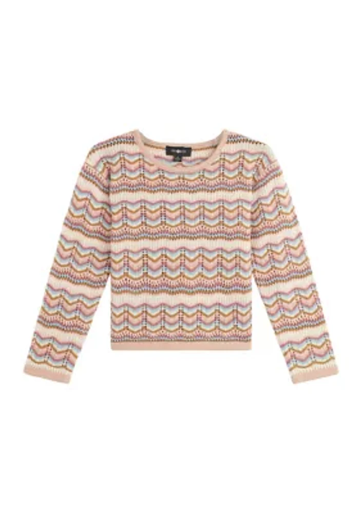 Girls 7-16 Zig Zag Sweater