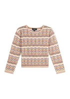 Girls 7-16 Zig Zag Sweater