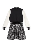 Girls 7-16 Varsity Jacket Dress Set