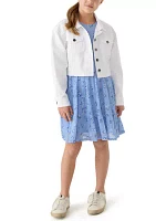 Girls 7-16 Denim Jacket Dress