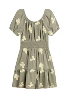 Girls 7-16 Daisy Embroidered Dress