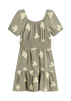 Girls 7-16 Daisy Embroidered Dress