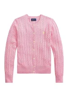 Girls 7-16 Mini Cable Cotton Cardigan