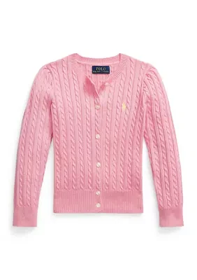 Girls 2-6x Mini-Cable Cotton Cardigan