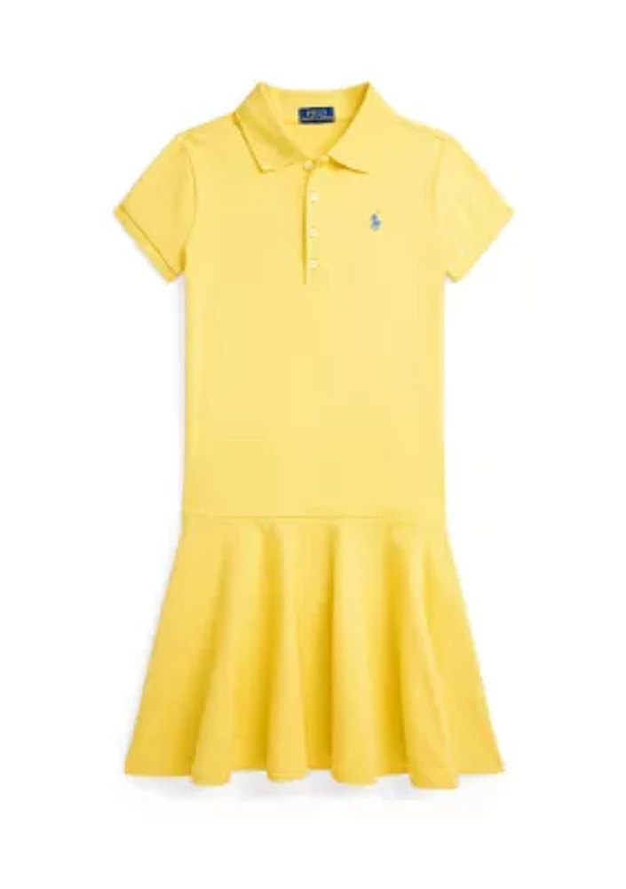 Girls 7-16 Stretch Mesh Polo Dress