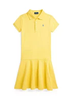 Girls 7-16 Stretch Mesh Polo Dress