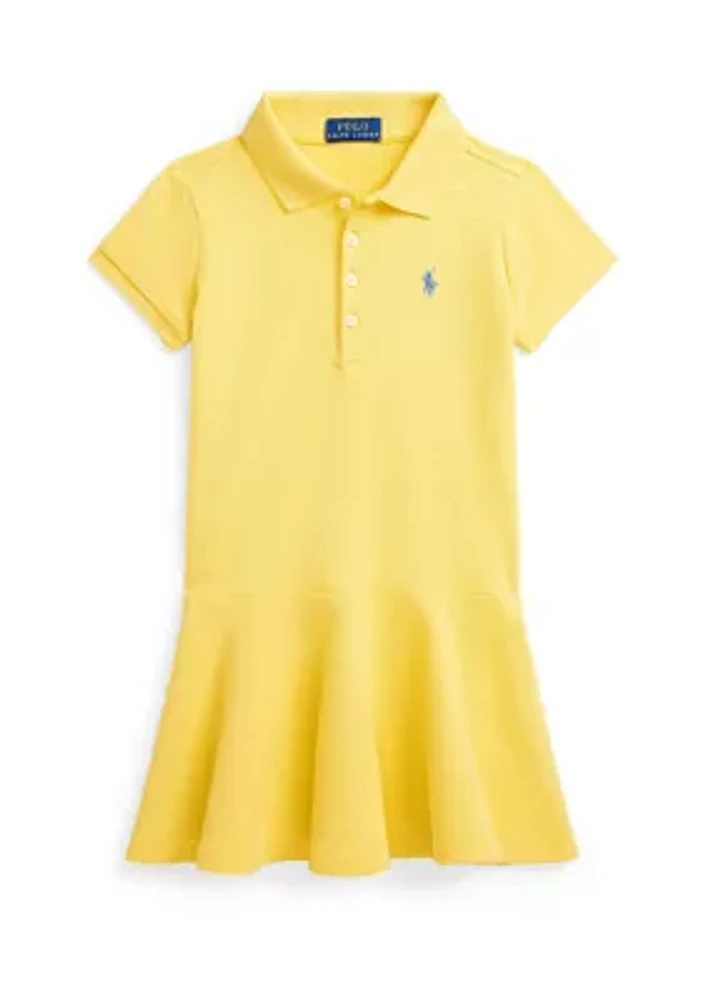 Girls 4-6x Stretch Mesh Polo Dress