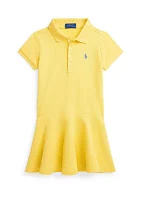 Girls 4-6x Stretch Mesh Polo Dress